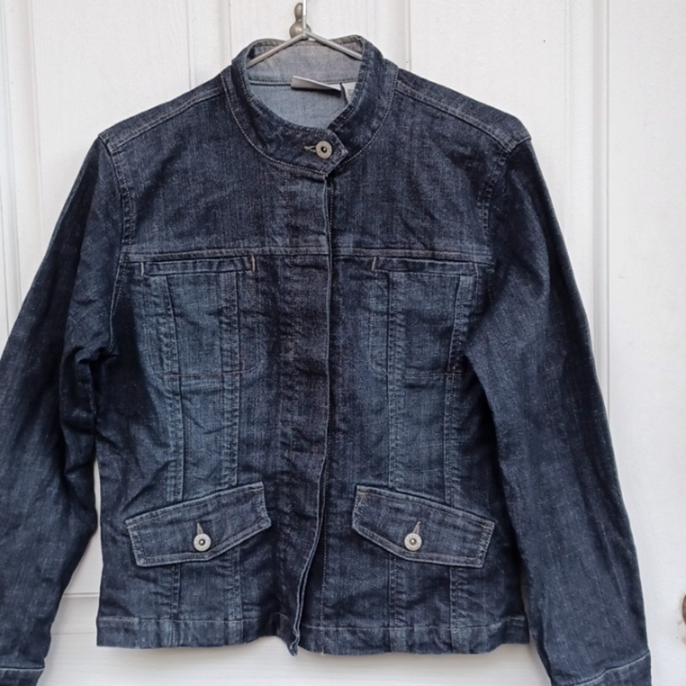 CHICO'S Denim Blue Women's Jacket SZ 0 - Picture 2 of 6